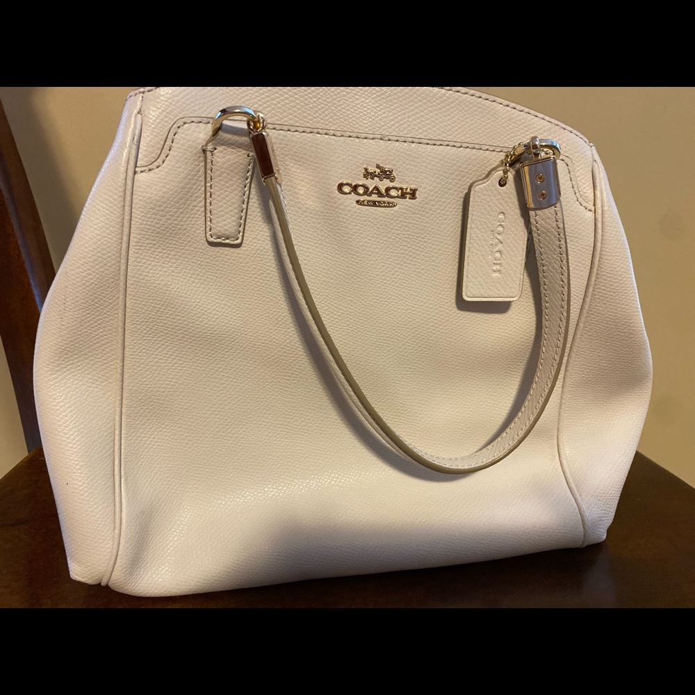Coach brand new small white handbag!